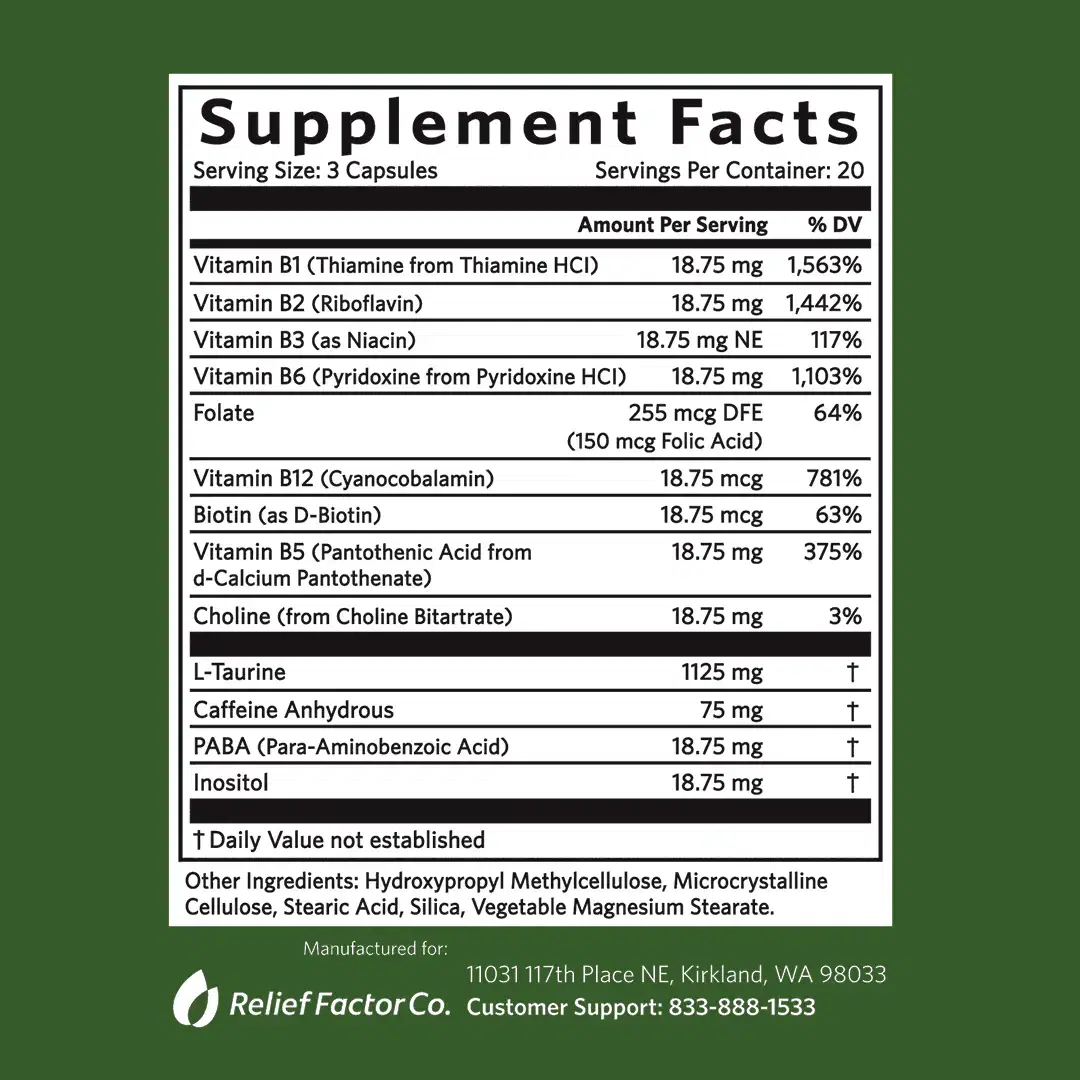 Go Factor Supplement Facts