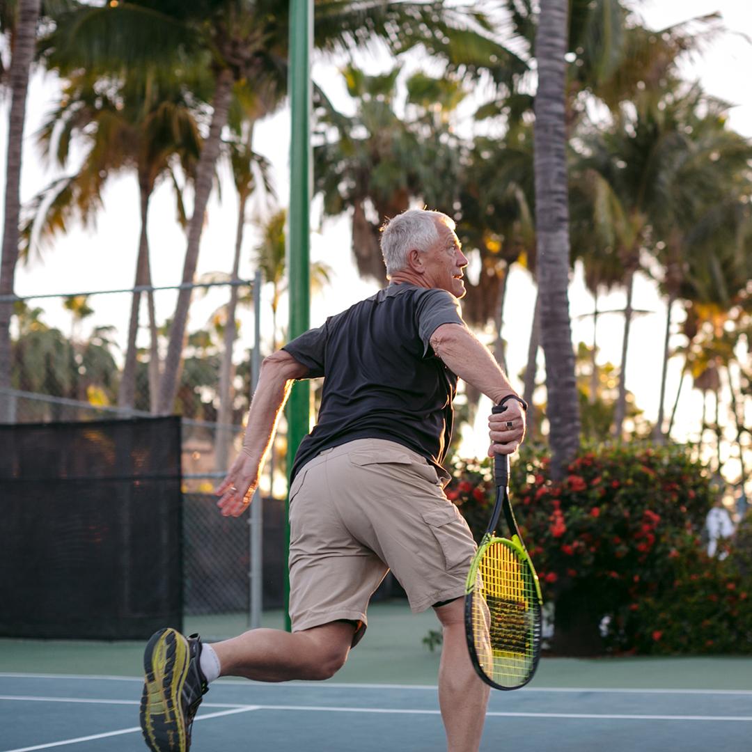 Man Playing Tennis
